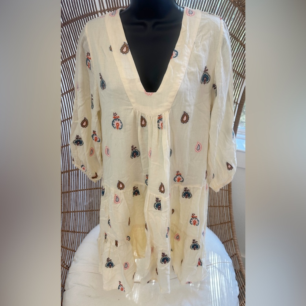 Pink Chicken: New York Ava Bella Indira Dress - Angora Women’s 100% Cotton Sz S